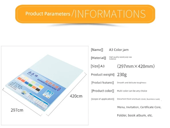 A3 230g Karışık Renk Karton Kağıt - 10 Renk, 5 Sayfa Her Biri - Resim 12