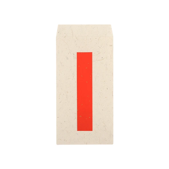 El Yapımı Pirinç Kağıdı Aşk Mektubu Zarfı - Beyaz Altın - 13x28cm - 5 Adet - 5