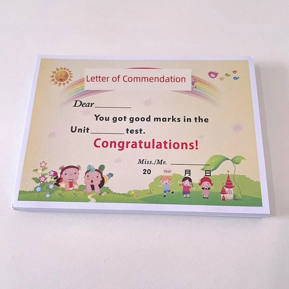 İngilizce Öğretmeni Takdir Mektupları Ödül Sertifikası - Takdir Mektubu No 1 (50 Adet) - Resim 4