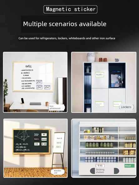 Silinebilir Manyetik Etiket - Kahverengi 10 - 10 x 5 cm - Resim 6