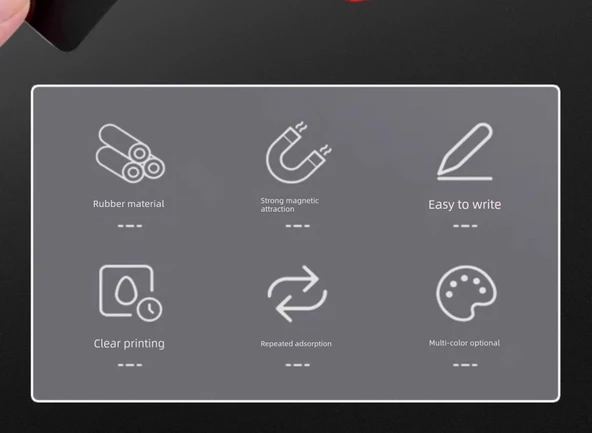 Silinebilir Manyetik Etiket - Kahverengi 10 - 10 x 5 cm - Resim 8