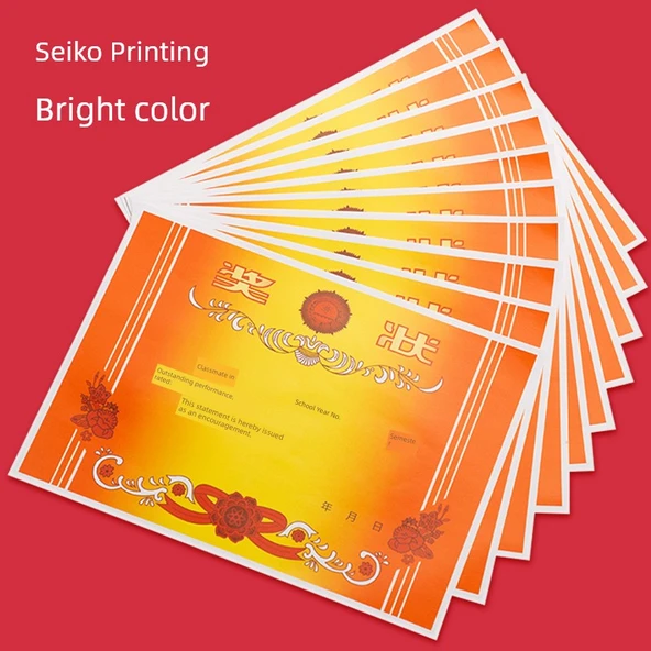Ödül Sertifika Kağıdı 12K (A4) - 500 Yaprak - Boş - 120g Ofset Kağıt - 5