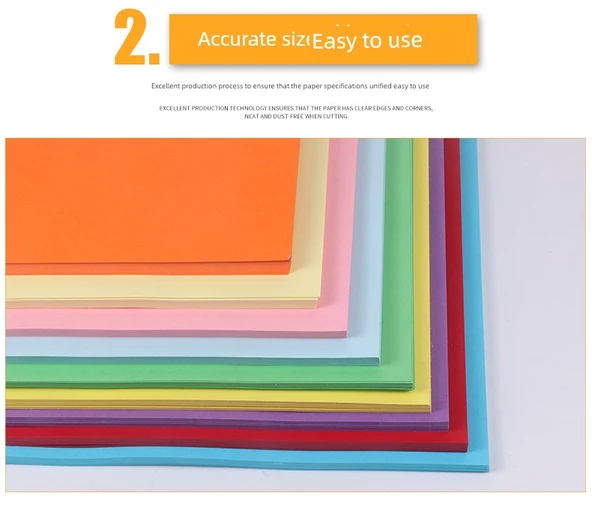 A3 230g Karışık Renk Karton Kağıt - 10 Renk, 5 Sayfa Her Biri - Resim 10