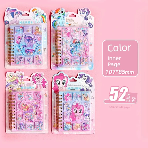 Sevimli Mini Taşınabilir Defter - Pony Dört Rastgele Kitap