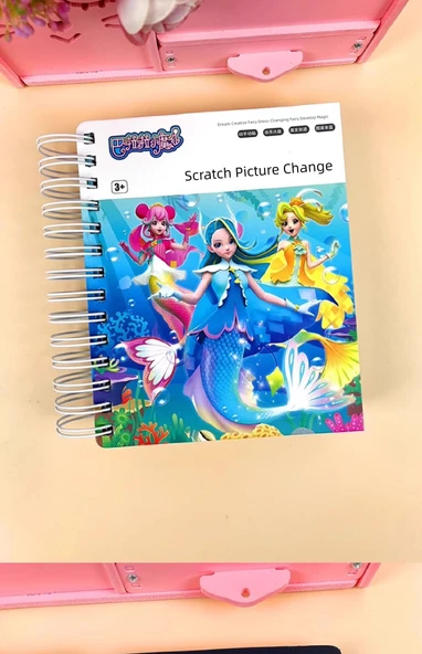 El Yapımı Poke Boyama Kitabı - Frozen - 6 Poke + 2 Scratch + Bez Çanta + Araçlar - 7