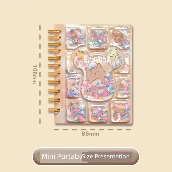 Sevimli Mini Taşınabilir Defter - Pony Dört Rastgele Kitap - 5