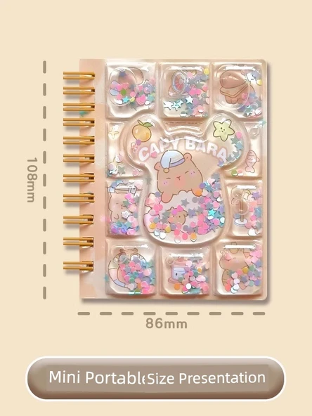Sevimli Mini Taşınabilir Defter - Pony Dört Rastgele Kitap - 12