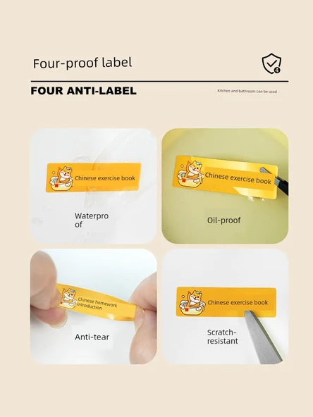 Su Geçirmez Termal Etiket Kağıdı [Mavi Yazı] 14*30 Beyaz Arka - 230 Sayfa/Rulo - Resim 12