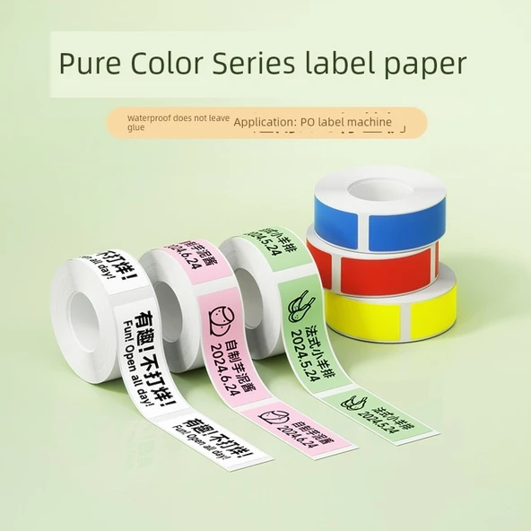 Su Geçirmez Termal Etiket Kağıdı [Mavi Yazı] 14*30 Beyaz Arka - 230 Sayfa/Rulo - Resim 2