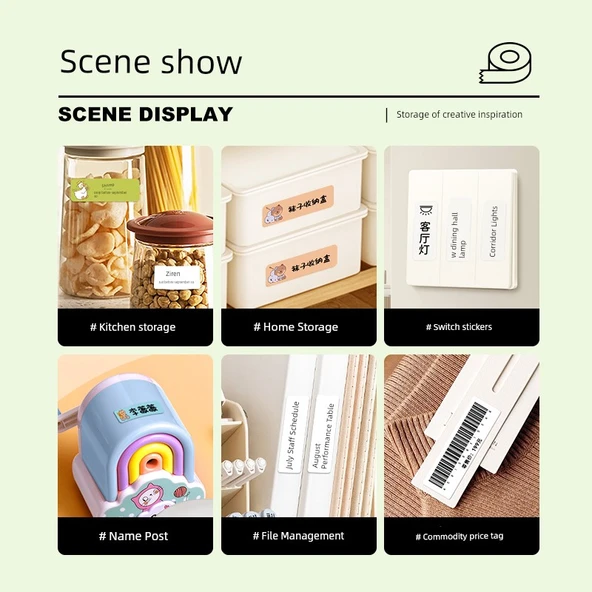 Su Geçirmez Termal Etiket Kağıdı [Mavi Yazı] 14*30 Beyaz Arka - 230 Sayfa/Rulo - Resim 3