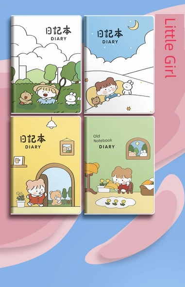 Öğrenci Günlüğü Defteri A5 - Kare Izgara - [Sınıf Özel] 40 Paket Küçük Kızlar/Tian Zi Ge - Resim 10