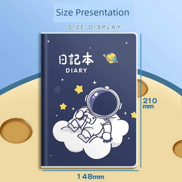 Öğrenci Günlüğü Defteri A5 - Kare Izgara - [Sınıf Özel] 40 Paket Küçük Kızlar/Tian Zi Ge - Resim 6