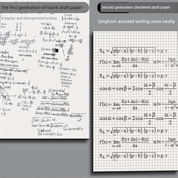 Kare Çizim Defteri - 400 Sayfa, 10 Kopya, Boş + 3 Kalem - Resim 10