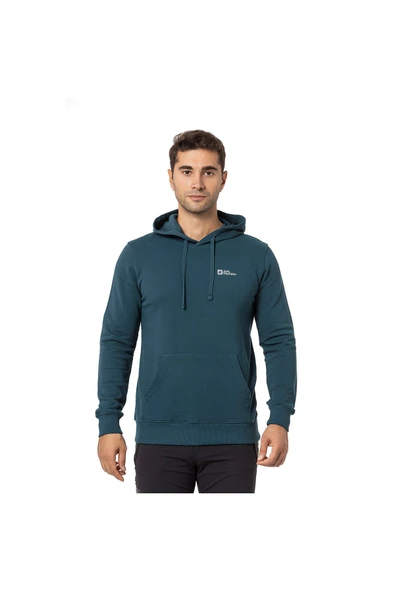 Erkek Sweatshırt Tommy Hoody Yeşil Kapüşonlu
