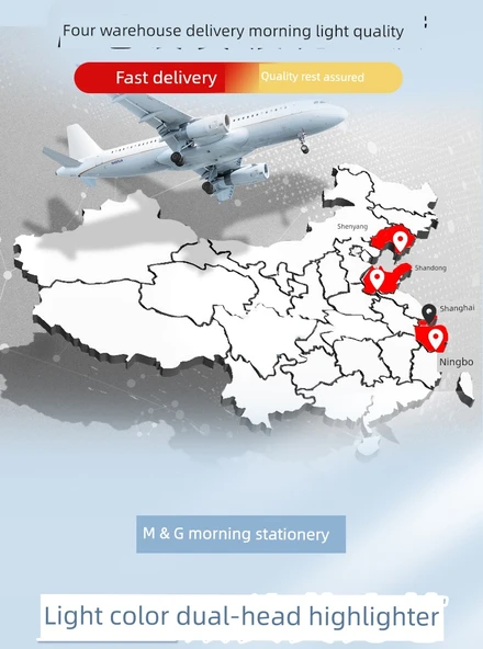 İkili Uçlu Vurgulayıcı Kalem Seti - Kare Kuru İkili Uç - Fluoresan Renk Sistemi - 6 Renk + 8 Renk Jel Kalem - 7