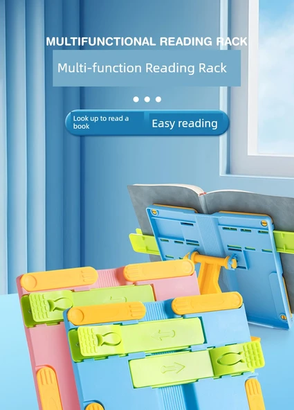 Çocuklar için Ayarlanabilir Kitap Tutucu - Klasik-Pembe - 6