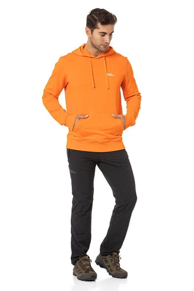 TOMMY HOODY M Turuncu Erkek Sweatshirt