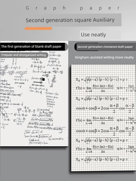 Kare Çizim Defteri - 400 Sayfa, 10 Kopya, Boş + 3 Kalem - Resim 5