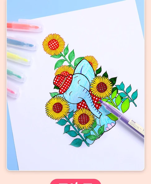 Fluoresan Marker Kalem Seti - Pembe (6) - Resim 12