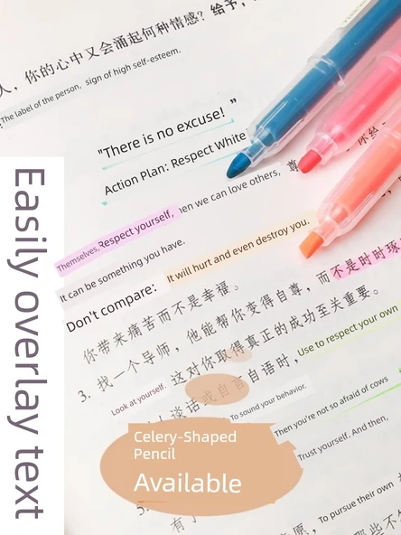 Fluoresan Marker Kalem Seti - Pembe (6) - Resim 3