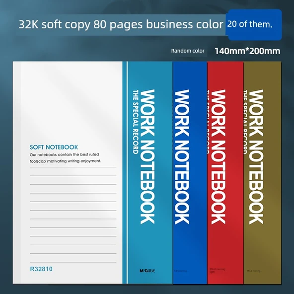Yumuşak Kapak Defter - 32K - 80 Sayfa - 20 Adet