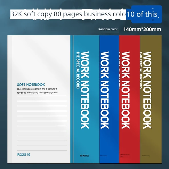 Yumuşak Kapak Defter - 32K - 80 Sayfa - 10 Adet