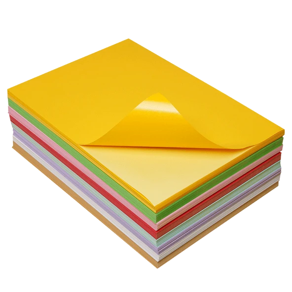 A4 Renkli Yapışkan Etiket Baskı Kağıdı - Kahverengi Ambalaj Kağıdı - 100 Sayfa - Resim 5