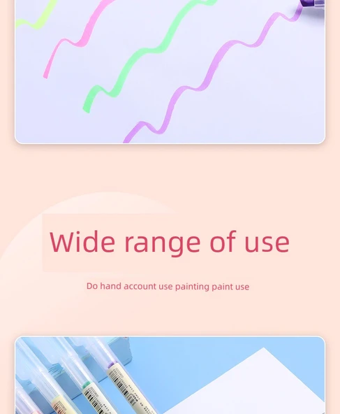 Fluoresan Marker Kalem Seti - Pembe (6) - Resim 10