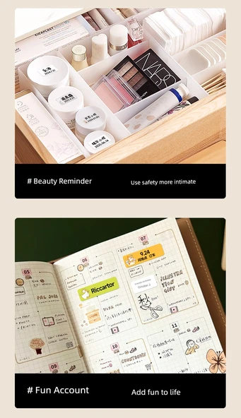 Şeffaf Etiket - 14x30mm - Zi Xuan - 230 Adet/Rulo - Resim 10