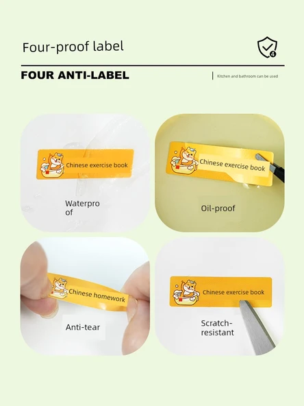 Şeffaf Etiket - 14x30mm - Zi Xuan - 230 Adet/Rulo - Resim 6