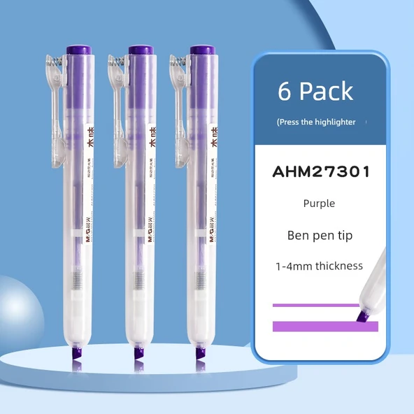 Fluoresan Marker Kalem Seti - Mor (6)