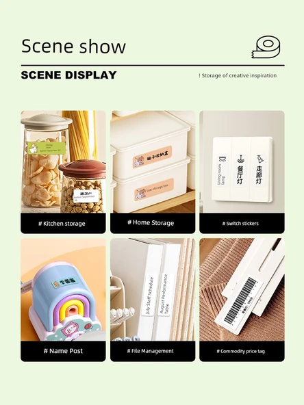 Şeffaf Etiket - 14x30mm - Zi Xuan - 230 Adet/Rulo - Resim 5