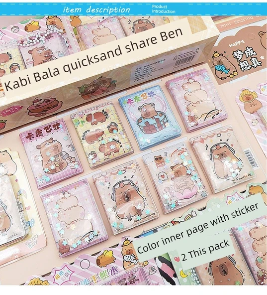 Kum Sıvısı Çıkartma Defteri - Sanrio Quicksand - Karışık 4 Kart - 10