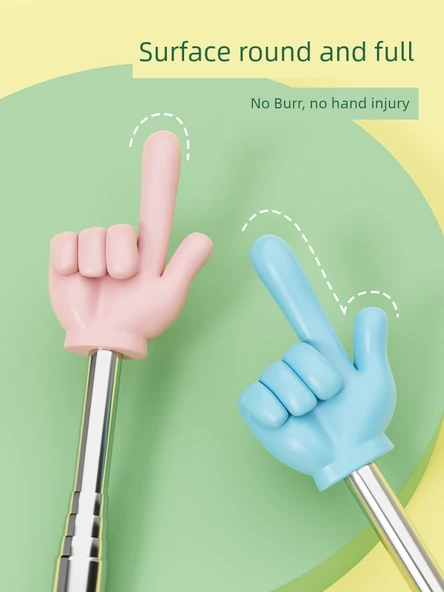 Makaron Uzatılabilir Parmak İşaretleme Çubuğu - Kalite Teleskopik - Yaban Mersini Moru - Resim 3