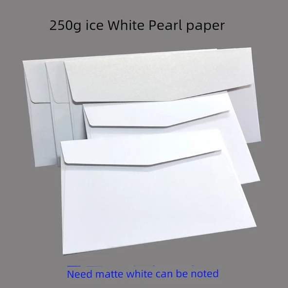 Beyaz Altın Zarf - 230 x 120mm (A4 Kağıt Üç Katlı) - 6
