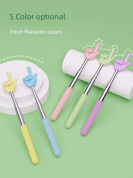 Makaron Uzatılabilir Parmak İşaretleme Çubuğu - Kalite Teleskopik - Yaban Mersini Moru - Resim 6