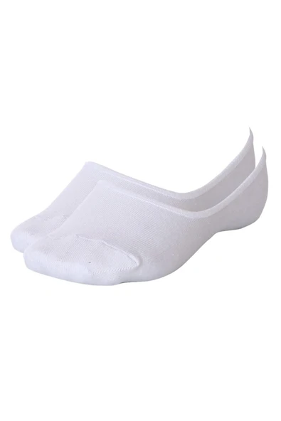 Babet Çorap 2'li Unisex Beyaz Günlük Stil 2021004-byz