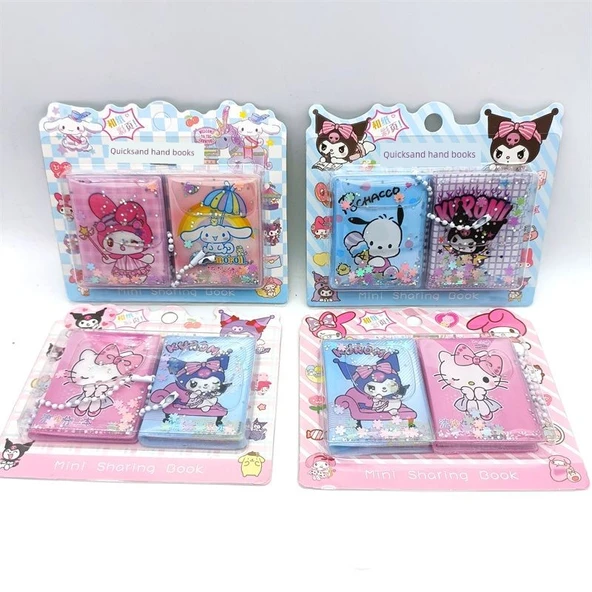 Kum Sıvısı Çıkartma Defteri - Sanrio Quicksand - Karışık 4 Kart