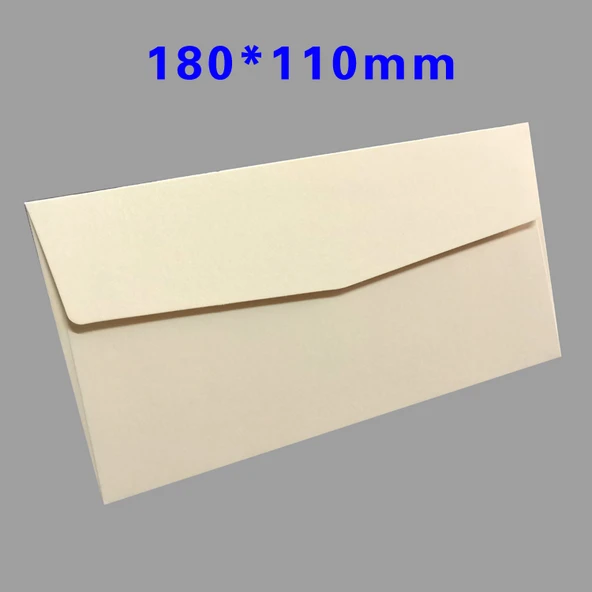 Beyaz Altın Zarf - 180 x 110mm (A4 Kağıt Çapraz Katlı)