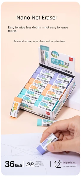 Deli Nano Net Chip Silgi - Orta/3 Blok - 8