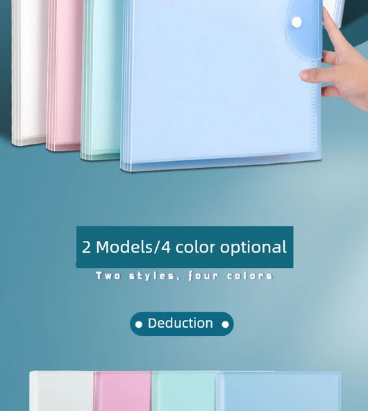 A3 Test Kağıdı Saklama Çantası - 40 Sayfa - 3 Paket (Mavi + Pembe + Yeşil) - 6