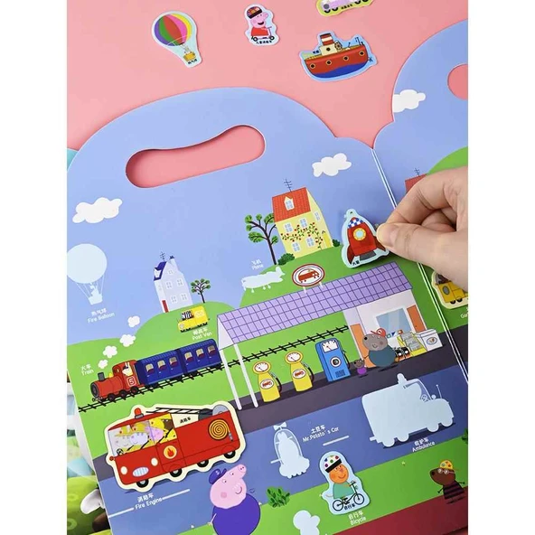 Peppa Pig Jel ve Baloncuk Çıkartma Kitabı - Deniz Altı Sütunu Okyanus Macerası Jel Çıkartma Kitabı - 5
