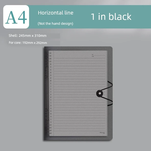 Sırtlı Defter - A4 Yatay Çizgi - 1 Kitap/8 Delik