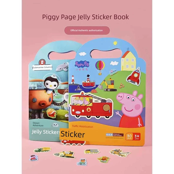 Peppa Pig Jel ve Baloncuk Çıkartma Kitabı - Deniz Altı Sütunu Okyanus Macerası Jel Çıkartma Kitabı - 2