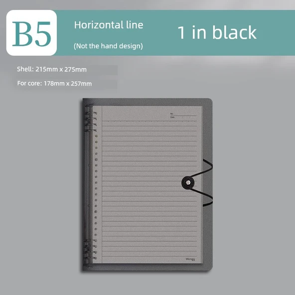 Sırtlı Defter - B5 Yatay Çizgi - 1 Kitap/8 Delik