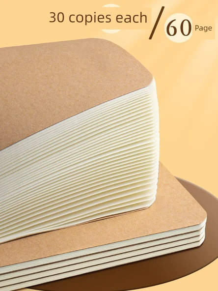16K Kahverengi Ambalaj Kağıdı Defter - 5 Paket [Dil İnce] 16K/Kalın - 6