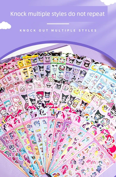 Pony Polly Goo Kart Takımı - Gelişmiş [DH-E] - 10 Çıkartma + 20 Gradyan Goo Kart + 20 Zincir + 1 Cımbız - 9