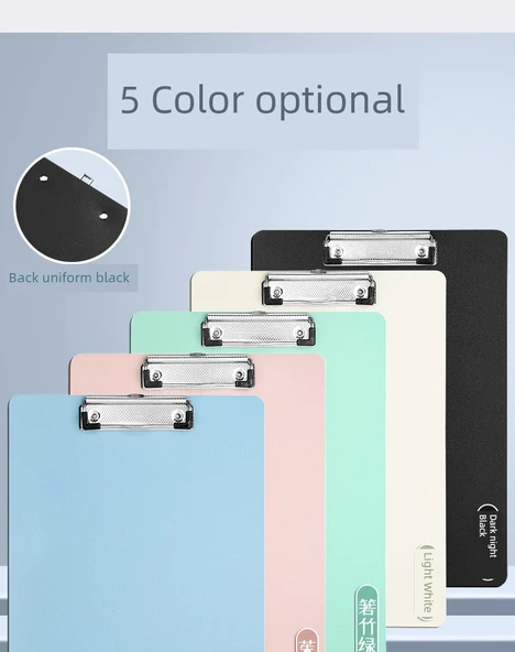 A4 Klip Dosya - Koyu Gece Siyahı - 1 Paket - Frosted - Resim 10