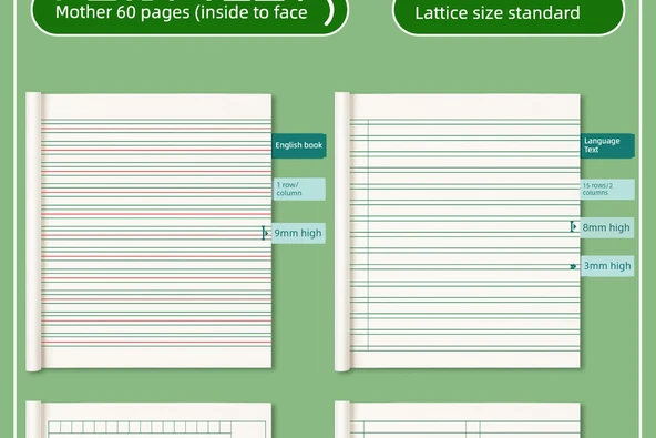 Okul Alıştırma Defteri - Çince Metin [10 Paket] Kalın 30 - Resim 12
