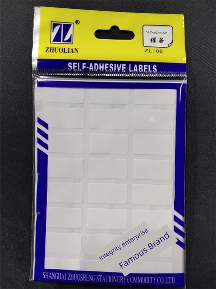 Öğrenci Kırtasiye Kendinden Yapışkanlı İsim Etiketi - ZL-08 - 288 Adet (12X24MM)